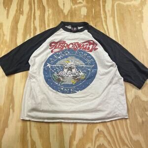 Vintage 1997 Aerosmith “Aero Force One” Raglan Baseball T-Shirt – Men’s L